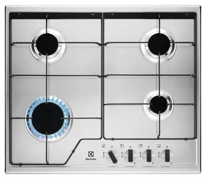 Газовая варочная панель ELECTROLUX GPE262MX 4 конфорки, серебристый (GPE262MX)