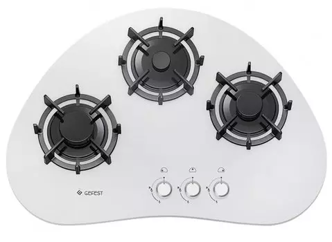 Газовая варочная панель GEFEST СГ СН 2120 К6, 3 конфорки, белая (35000061)