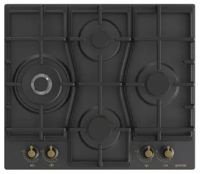 Газовая варочная панель GORENJE GW6D42CLB, 4 конфорки, черный (737665)