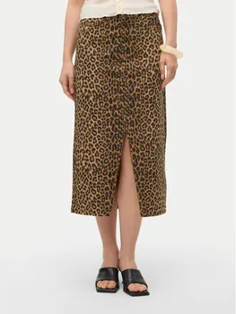 Джинсовая юбка обычного кроя Veri 10331065 Vero Moda, коричневый
