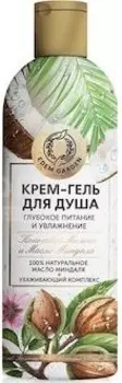 Крем-гель для душа эдем гарден 350 мл кокосовое молоко и масло миндаля