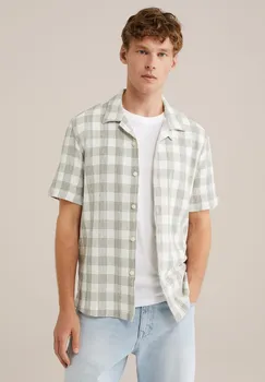 Рубашка WE Fashion, зеленый