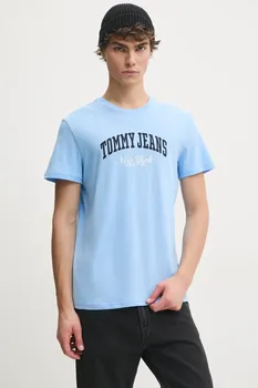 Хлопковая футболка Tommy Jeans, синий