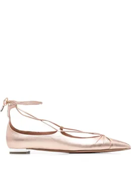 Кожаные балетки Aquazzura, розовый