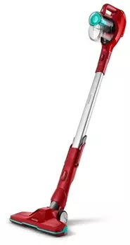 Вертикальный/ручной пылесос PHILIPS FC6721/01 18Вт, питание от аккумулятора, красный/серебристый (FC6721/01)