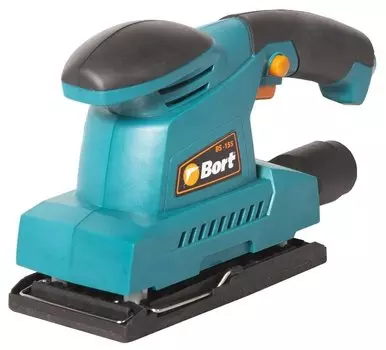 Вибрационная шлифмашина Bort BS-155, сетевая, 150 Вт, 10000 кол/мин, лента 24 см x 9 см, пылесборник, 1.4 кг (91275622)