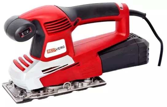 Вибрационная шлифмашина RedVerg RD-SG30-90, сетевая, 300Вт, 11000 кол/мин, лента 187мм x 90мм, пылесборник, 2 кг