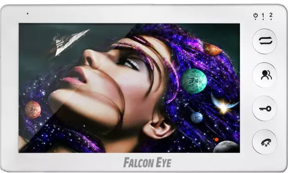 Видеодомофон Falcon Eye Cosmo HD, 7" 1024x600, поддержка панелей: 2 шт., поддержка камер: 2 шт., белый (COSMO HD)