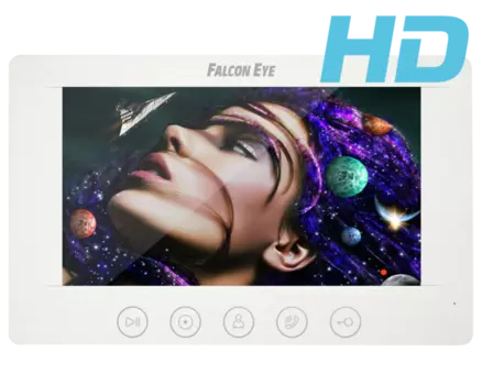 Видеодомофон Falcon Eye Cosmo HD Plus, 7" 800x480, поддержка панелей: 2 шт., поддержка камер: 2 шт., белый (COSMO HD PLUS)