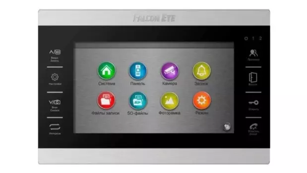 Видеодомофон Falcon Eye FE-70 ATLAS HD, 7" 1024x600, поддержка панелей: 2 шт., поддержка камер: 2 шт., черный