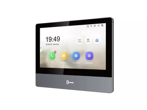 Видеодомофон Hikvision, 7" 1024x600, серебристый/серебристый (DS-KH8350-WTE1)