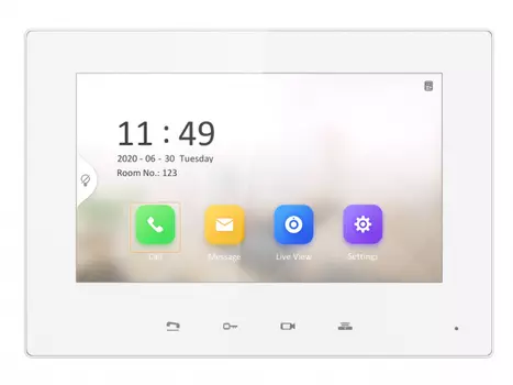Видеодомофон HiWatch VDP-H2201, 7" 1024x600, белый (VDP-H2201)