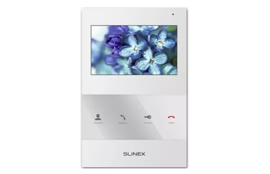 Видеодомофон Slinex SQ-04, 4.3" 480x272, поддержка панелей: 2 шт., поддержка камер: 1 шт., белый (SQ-04 (White))