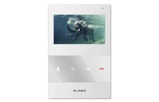 Видеодомофон Slinex SQ-04M, 4.3" 480x272, поддержка панелей: 2 шт., поддержка камер: 2 шт., белый (SQ-04M WHITE)