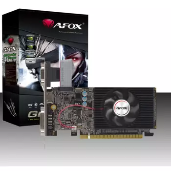Видеокарта AFOX NVIDIA GeForce GT 610 LP, 2Gb DDR3, 64 бит, PCI-E, VGA, DVI, HDMI, Retail (AF610-2048D3L7-V6)