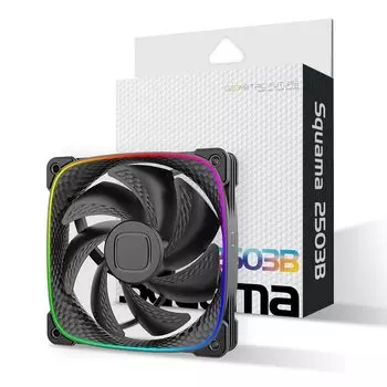 Вентилятор Geometric Future Squama 2503B Single Pack, 120 мм, 2000rpm, 29 дБ, 4-pin PWM, 1шт, черный, ARGB подсветка (GF_SQM-2503B-SP)