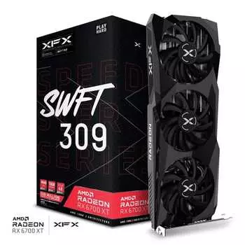 Видеокарта AMD Radeon RX 6700 XT SPEEDSTER SWFT 309 CORE, 12Gb DDR6, 192bit, PCI-E, HDMI, 3DP, Retail (RX-67XTYJFDV)