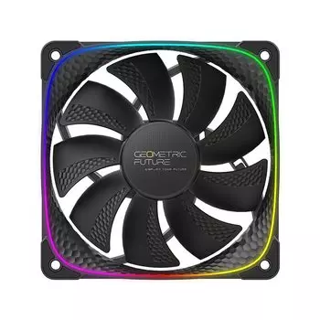Вентилятор Geometric Future Squama 2503RB Single Pack, 120 мм, 2000rpm, 30.9 дБ, 4-pin PWM, 1шт, черный, ARGB подсветка (GF_SQM-2503RB-SP)