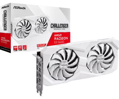 Видеокарта ASRock AMD Radeon RX 6600 Challenger, 8Gb GDDR6, 128 бит, PCI-E, HDMI, 3DP, Retail (RX6600 CLW 8G)