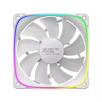Вентилятор Geometric Future Squama 2503RW Single Pack, 120 мм, 2000rpm, 30.9 дБ, 4-pin PWM, 1шт, белый, ARGB подсветка (GF_SQM-2503RW-SP)