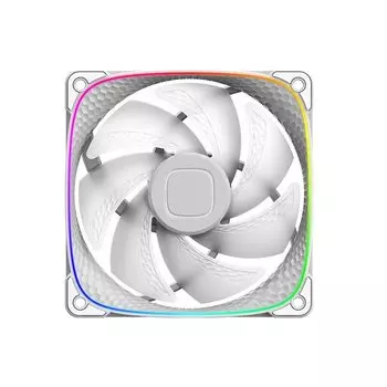 Вентилятор Geometric Future Squama 2503W Single Pack, 120 мм, 2000rpm, 29 дБ, 4-pin PWM, 1шт, белый, ARGB подсветка (GF_SQM-2503W-SP)