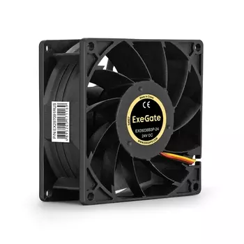 Вентилятор ExeGate EX09238B3P-24, 92 мм, 5000rpm, 56.3 дБ, 3-pin, 1шт, черный (EX297091RUS)