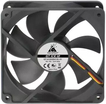 Вентилятор GlacialTech GT ICE 12, 120 мм, 1000rpm, 19.3 дБ, 3-pin+4-pin Molex, 1шт (CF-12250HD0AC0001)
