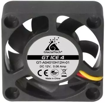 Вентилятор GlacialTech GT ICE 4, 40мм, 4500rpm, 23.3 дБ, 3-pin+4-pin Molex, 1шт (CF-40100HD0AC0001)
