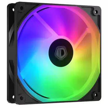 Вентилятор ID-COOLING XF-120-ARGB-K, 120 мм, 1500rpm, 30.5 дБ, 4-pin PWM + 3-pin 5V ARGB, 1шт, черный, ARGB подсветка