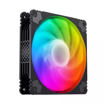 Вентилятор JONSBO LF-12A, 120 мм, 1600rpm, 24.6 дБ, 4-pin PWM + 3-pin 5V ARGB, 1шт, ARGB (CL_JB_LF-12A)