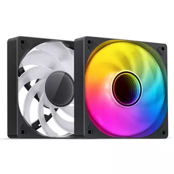 Вентилятор JONSBO SL-120BR, 120 мм, 1500rpm, 32 дБ, 4-pin PWM, 1шт, черный, ARGB подсветка (CL_JB_SL-120BR)