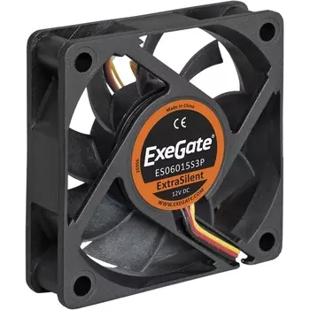 Вентилятор ExeGate ExtraSilent ES06015S3P, 60 мм, 2500rpm, 22 дБ, 3-pin, 1шт (EX283369RUS)