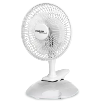 Вентилятор настольный осевой Scarlett SC-DF111S01 25 Вт, скоростей: 2, лопасти 15 см, наклон, белый