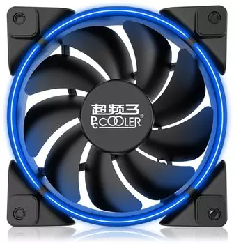 Вентилятор PCCooler CORONA Blue, 120мм, 1800rpm, 31.4 дБА, 4-pin PWM, 1шт, синий (PCF_Corona_PWM_BLUE)