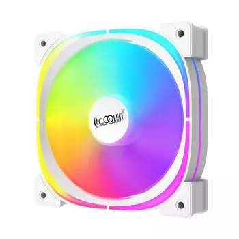 Вентилятор PCCooler EF120 ARGB W, 120 мм, 1500rpm, 25.7 дБ, 4-pin PWM, 1шт, белый, ARGB подсветка