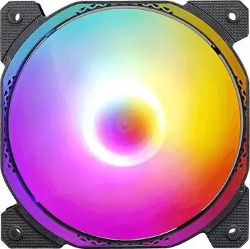 Вентилятор Formula V Cosmic 14BK FR, 140 мм, 1100rpm, 22.3 дБ, 4-pin Molex, 1шт, черный, RGB подсветка (COSMIC 14BK FR)