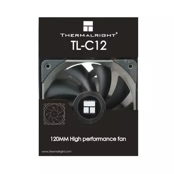 Вентилятор Thermalright TL-C12, 120 мм, 1500rpm, 25.6 дБ, 4-pin PWM, 1шт, серый (TL-C12)