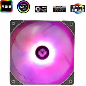Вентилятор Thermalright TL-C14L-RGB, 140 мм, 1500rpm, 26.6 дБ, 4-pin PWM, 1шт, LED (TL-C14L-RGB)