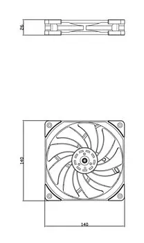 Вентилятор Thermalright TL-C14X, 140 мм, 1800rpm, 30.2 дБ, 4-pin PWM, 1шт (TL-C14X)