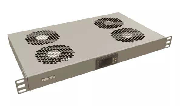 Вентиляторный модуль Hyperline TRFA-WB-MICR-4F-RAL7035, вентиляторов: 4, 1U, глубина 29 см, серый (TRFA-WB-MICR-4F-RAL7035)