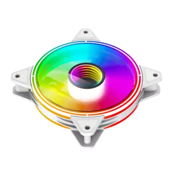 Вентилятор GameMax FN-12Rainbow-Q-Infinity White, 120 мм, 1400rpm, 22.1 дБ, 3-pin+4-pin Molex, 1шт, ARGB (FN-12Rainbow-Q-Infinity White)
