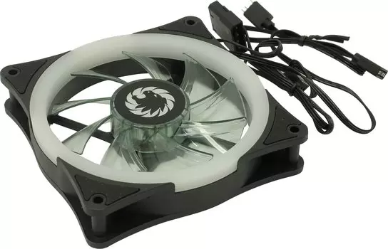 Вентилятор GameMax GMX-12rainbow-S, 120мм, 1100rpm, 27 дБ, 3-pin, 1шт, RGB (GMX-12rainbow-S)