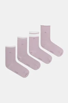 Носки 4 пары Calvin Klein, фиолетовый