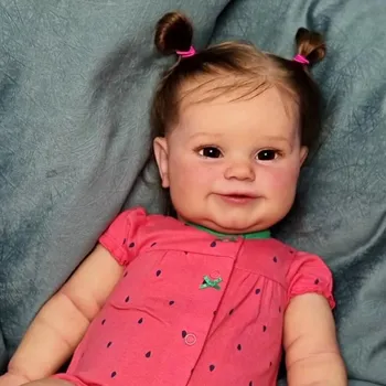 60 см тканевое тело куклы Reborn Maddie Soft Touch 18 дюймов девочка кукла новорожденный младенец реалистичные ручная работа прошитые волосы имитация куклы игрушки 50cm Cloth Body