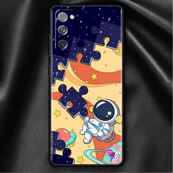 Case For Samsung Galaxy S20 FE S22 Ultra S21 Plus Luxury Soft Phone Case S10 S9 S8 S10e S7 Silicone Funda Cartoon Cool Astronaut Samsung S7