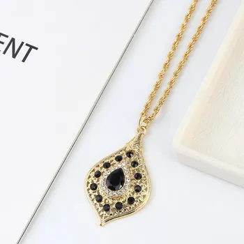 Sunspicems уникальный золотой цвет Марокко длинный кулон ожерелье змеиная цепочка для женщин арабские этнические свадебные украшения турецкий подарок золотой