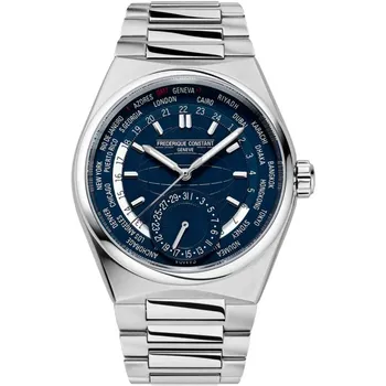 Швейцарские наручные мужские часы Frederique Constant FC-718N4NH6B. Коллекция Highlife Worldtimer Manufacture