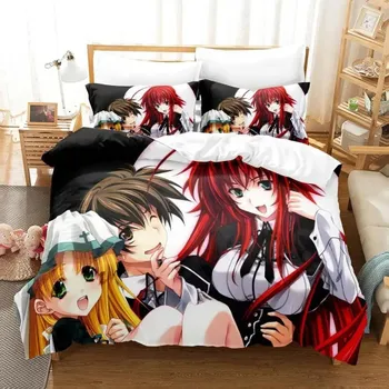 Новый комплект постельного белья Kawaii High School DxD Single Twin Full Queen King Size Bed Set Adult Kids Bedroom Duvet cover Sets Anime Bed 70x133cm 2pcs