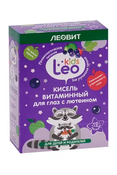 Кисель Леовит Leo Kids витаминный д/глаз с лютеином дет, 12 г, 5 шт