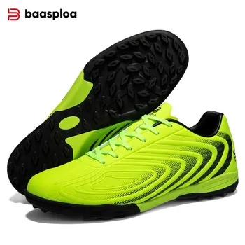 Baasploa Men s Soccer Shoes Outdoor Sports Non-Slip Cushioned Soccer Shoes Lightweight and Comfortable Super Grip Men s Soccer Shoes 44 синий